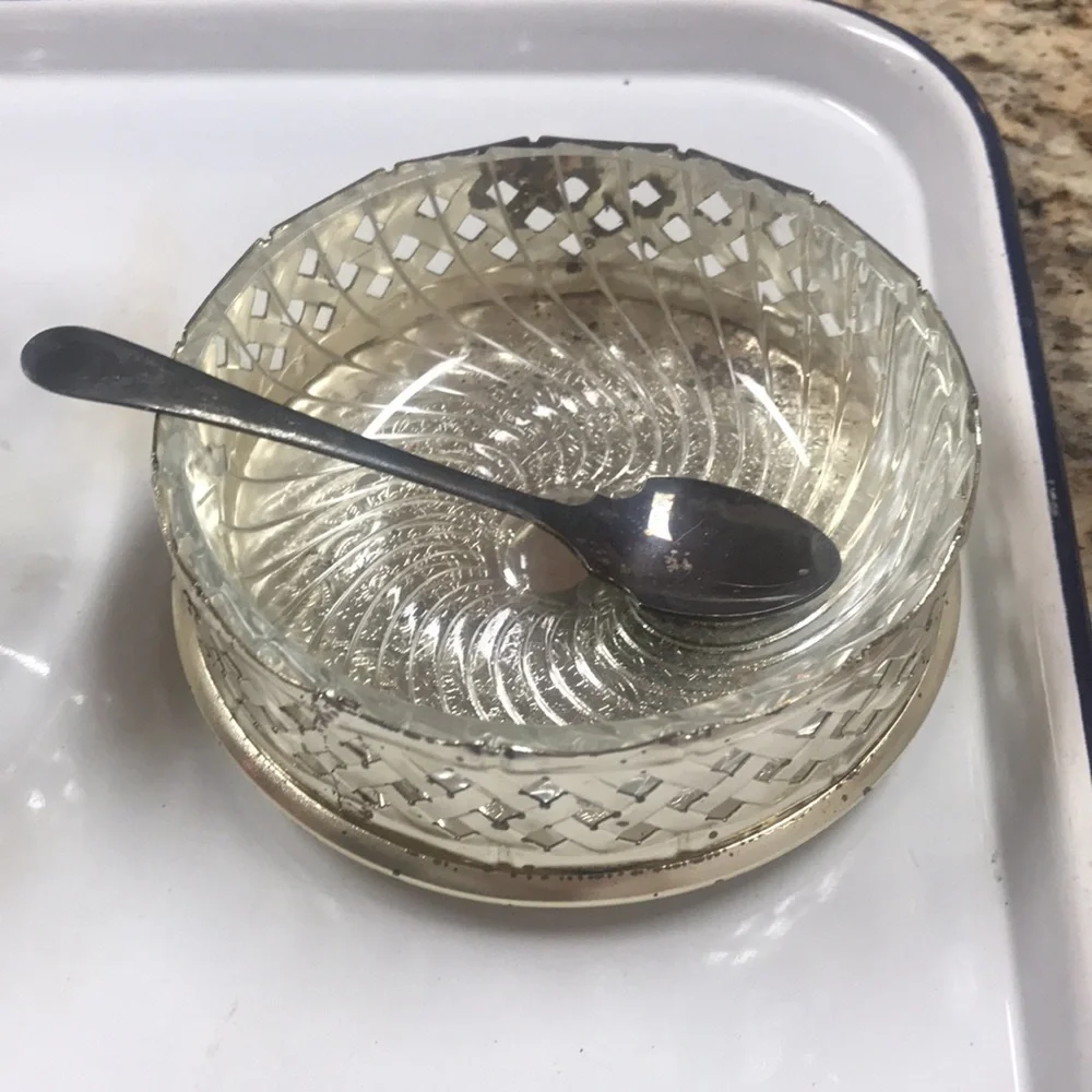 Bowls Bundle of Vintage Relish Jam Crystal Bowls